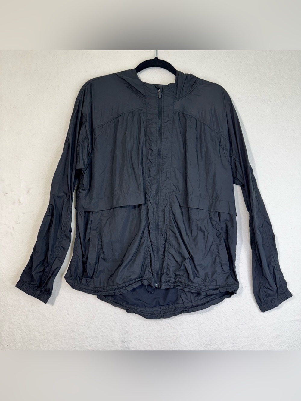 lululemon Hood Lite Black Windbreaker Running Jacket Packable Lightweight Glyde